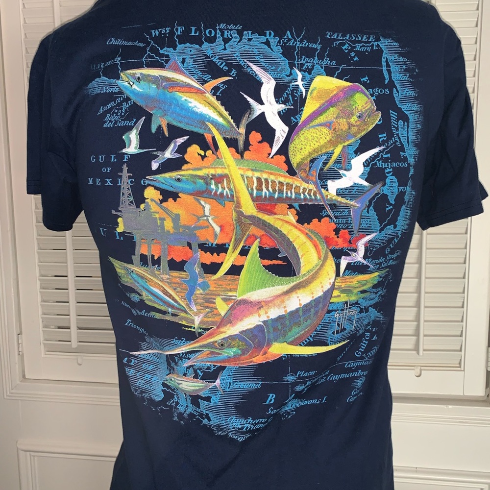 Guy Harvey T-Shirt | Adult Med | MAHI | Fishing